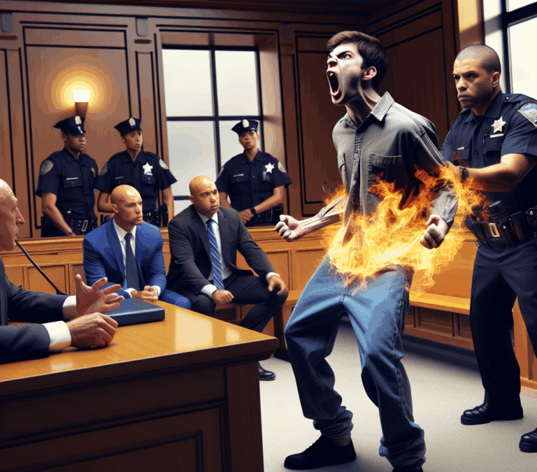 Courtroom Turmoil: Beach Attack Thug Unleashes Fury on Cops During Sentencing